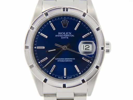 Mens Rolex Stainless Steel Date Blue  15210 (SKU Y824704NMT)