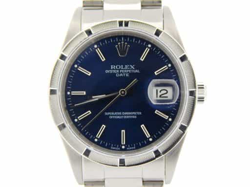 Mens Rolex Stainless Steel Date Blue  15210 (SKU Y824704NDMT)