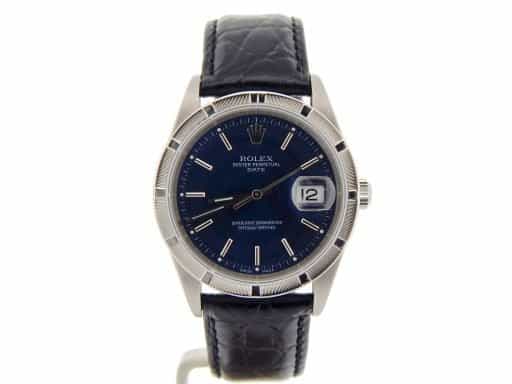 Mens Rolex Stainless Steel Date Blue  15210 (SKU Y824704NBLKMT)