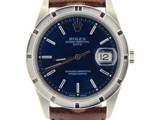 Mens Rolex Stainless Steel Date Blue  15210 (SKU Y824704NBRNMT)