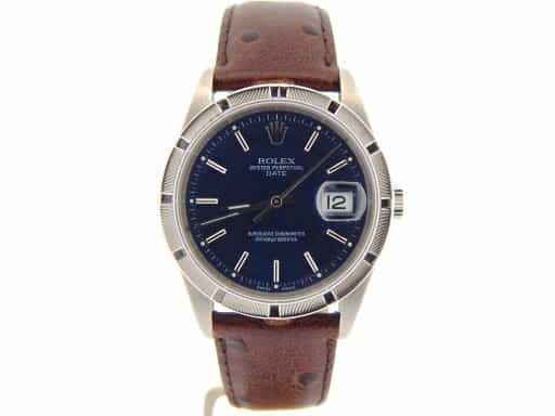 Mens Rolex Stainless Steel Date Blue  15210 (SKU Y824704NBRNMT)