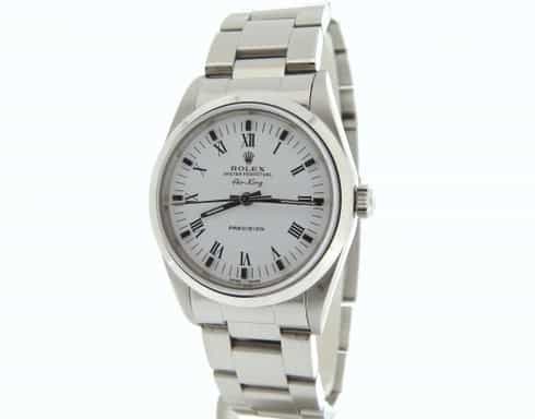 Mens Rolex Stainless Steel Air-King White Roman 14000 (SKU A366537NOYSCMT)