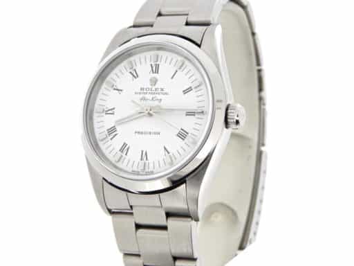 Mens Rolex Stainless Steel Air-King White Roman 14000 (SKU A366537NCMT)