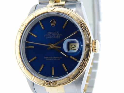 Mens Rolex Two-Tone 18K/SS Datejust Turn-O-Graph Blue  16263 (SKU L864189NMT)
