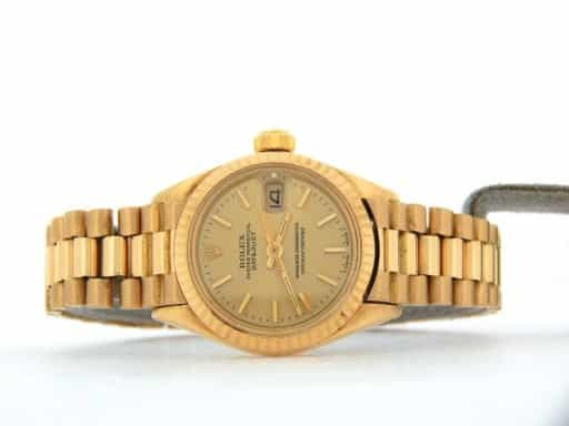 Ladies Rolex 18K Yellow Gold Datejust President Champagne 6917 (SKU 4083389MT)