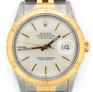 Mens Rolex Two-Tone Datejust Turn-O-Graph Silver  16253 (SKU 9677756MT)