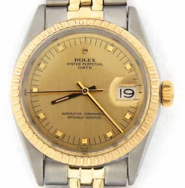 Mens Rolex Two-Tone 14K/SS Date Champagne  1505 (SKU 1756769MT)