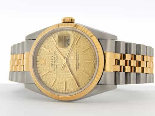 Mens Rolex Two-Tone 18K/SS Datejust Champagne  16233 (SKU T522915NBCMT)