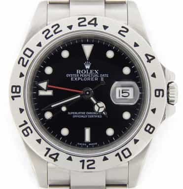 Mens Rolex Stainless Steel Explorer II Black  16570T (SKU F317028MT)