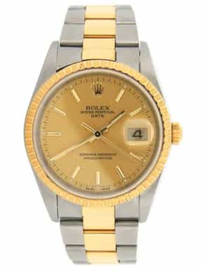 Pre Owned Mens Rolex Two-Tone Date Watch with a Gold Champagne Dial 15223 (SKU D430010NM)