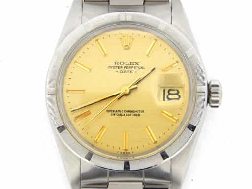 Mens Rolex Stainless Steel Date Gold Linen 1501 (SKU 5589245MT)