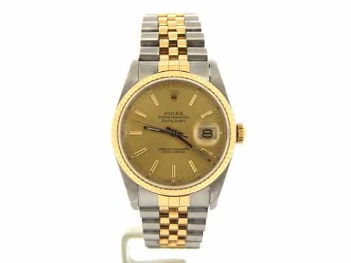Mens Rolex Two-Tone 18K/SS Datejust Champagne  16233 (SKU R952591MT)