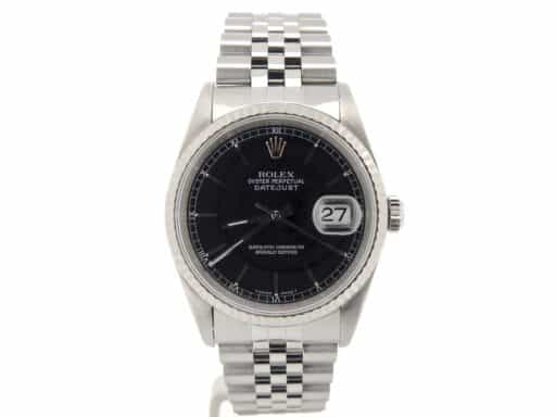 Mens Rolex Stainless Steel Datejust Black 16234 (SKU BU382324NMT)