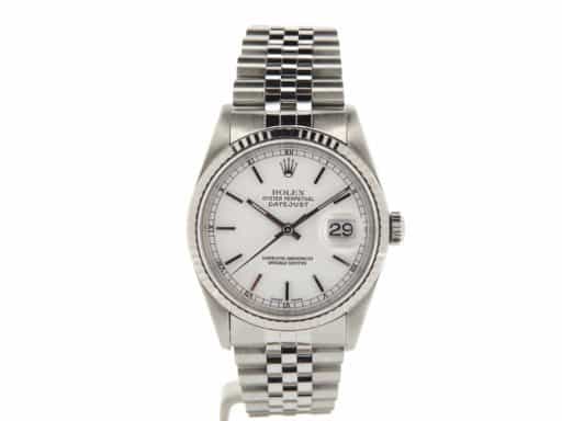 Mens Rolex Stainless Steel Datejust White  16234 (SKU U382324MT)