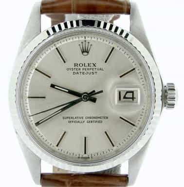 Mens Vintage Rolex Stainless Steel Datejust Watch Ref. 1601 (SKU 3859022NBCMT)