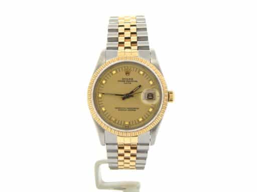 Mens Rolex Two-Tone 18K/SS Date Champagne  15053 (SKU 7499972MT)