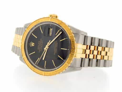 Pre Owned Mens Rolex Two-Tone Datejust with a Black Dial 16253 (SKU 9787729MT)