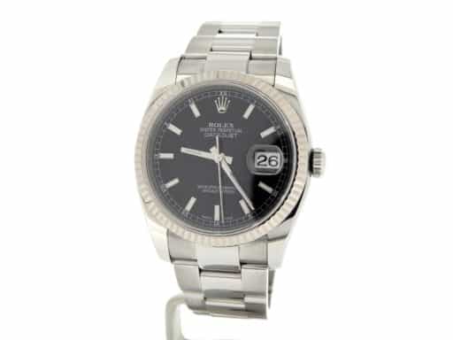 Mens Rolex Stainless Steel Datejust Black  116234 (SKU D947753MT)