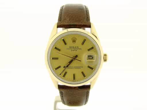 Mens Rolex 14K Gold Shell Date Champagne 1550 (SKU 6074234NMT)