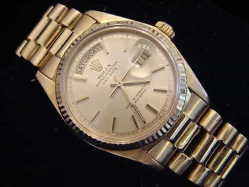 Mens Rolex 18K Gold Day-Date President Champagne 1803 (SKU 875MT)