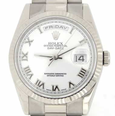 Mens Rolex 18K Gold Day-Date President White Roman 118239 (SKU F745919MT)