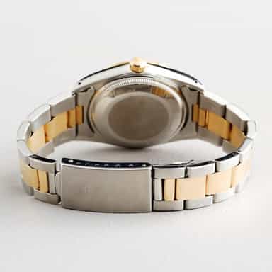 Mens Rolex Two-Tone 18K/SS Date White Roman 15223 (SKU L5223111MT)