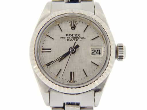 Ladies Rolex Date Stainless Steel Watch Ref. 6917 Silver Linen (SKU 3229031NMT)