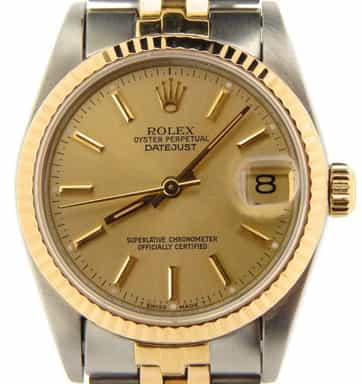 Mid Size Rolex Datejust 68273 Two-Tone 18K/SS Watch 31mm (SKU N300049NMT)