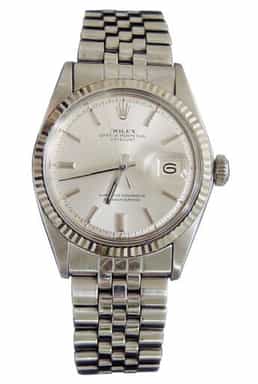 Mens Rolex Stainless Steel Datejust Watch Ref. 1601 with Silver Dial (SKU DJ81111BCMT)