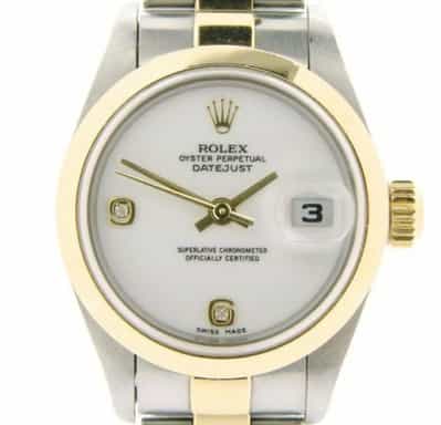 Ladies Rolex Two-Tone 18K/SS Datejust White Diamond 79163 (SKU Y794547NMT)