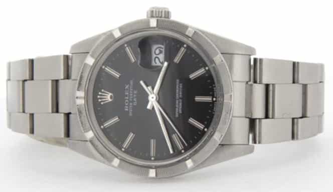 Mens Rolex Stainless Steel Date Black  15010 (SKU R162279NMT)