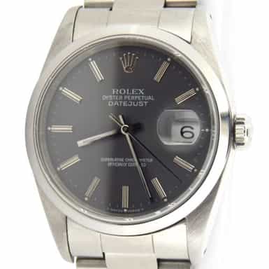 Mens Rolex Stainless Steel Datejust Slate 16200 (SKU X103425MT)