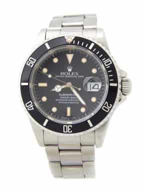 Mens Rolex Black Stainless Steel Submariner Patina 16610 (SKU L232407AMT)