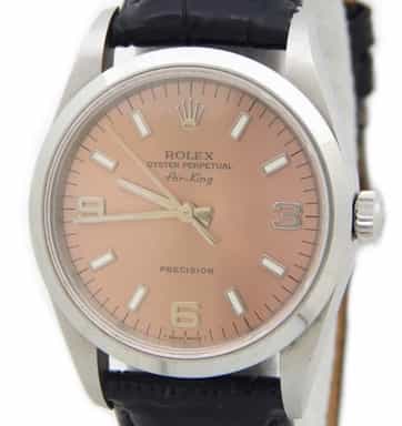 Mens Rolex Stainless Steel Air-King Salmon 14000 (SKU U879615LAMT)
