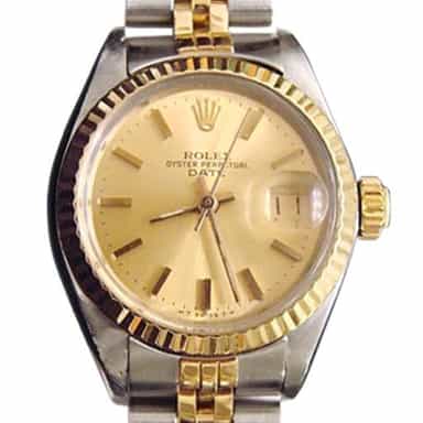 Ladies Rolex Two-Tone Date Silver  6917 (SKU 673MT)