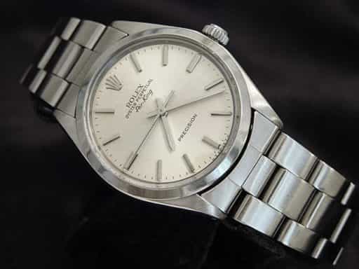 Mens Rolex Stainless Steel Air-King Silver 5500 (SKU 7552087MT)