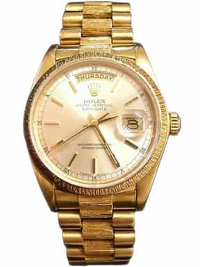 Mens Rolex 18K Gold Day-Date President Bark Finish Watch Ref. 18078 (SKU 7231111MT)