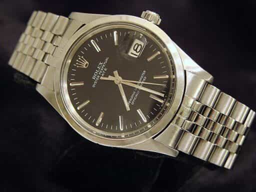 Mens Rolex Stainless Steel Date Black  15000 (SKU B6765992MT)
