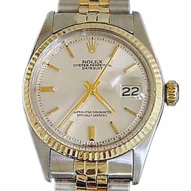 Mens Rolex Two-Tone 14K/SS Datejust Silver 1601 (SKU B3759935BCMT)
