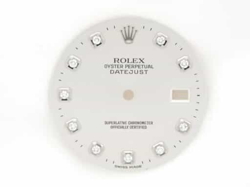 Pre Owned Mens Rolex Silver Datejust Factory Diamond Dial (SKU DIAL0006)