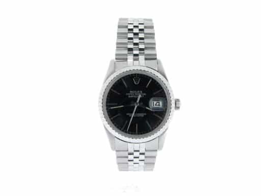 Mens Rolex Stainless Steel Datejust Black 16030 (SKU B7292396NMT)