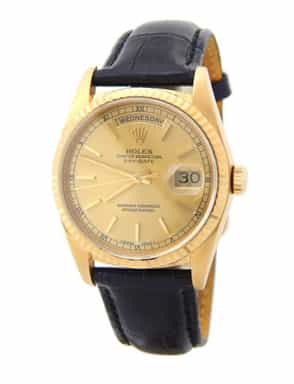 Mens Rolex 18K Gold Day-Date Watch 18238 (SKU 18238CHLEAMT)