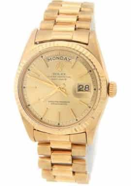 Mens Rolex 18K Gold Day-Date President Champagne 1803 (SKU 1939064AMT)