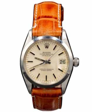 MidSize 31mm Rolex Stainless Steel Datejust Watch Silver Dial 6824 (SKU 6824LEBRMT)