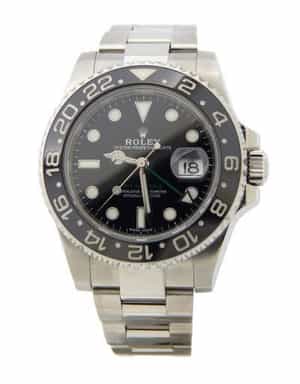 Mens Rolex Stainless Steel 116710 GMT Master II Watch Black (SKU 0G88E618AMT)