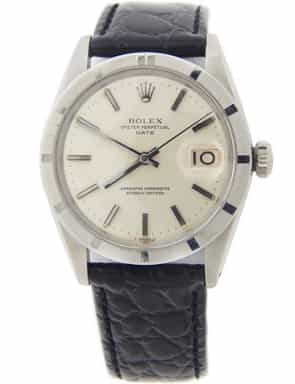 Mens Rolex Stainless Steel Date Watch Vintage 1501 with Black Strap (SKU 1762667LBLAMT)