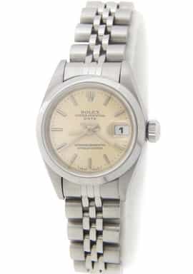 Ladies Rolex Stainless Steel Date Silver  69160 (SKU W603231AMT)
