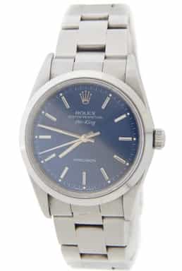 Mens Rolex Stainless Steel Air-King Blue  14000 (SKU X616694AMT)