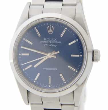 Mens Rolex Stainless Steel Air-King Blue  14000 (SKU X616694AMT)