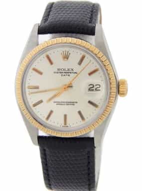 Mens Rolex Two-Tone Date Model Ref. 1505 with Silver Dial (SKU 5845404BLAMT)